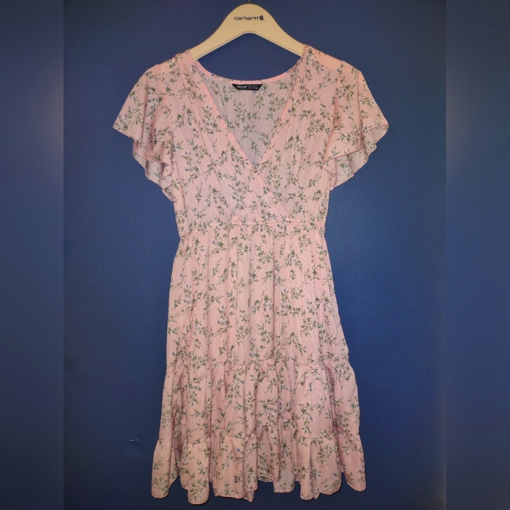 Women's Babydoll Floral Pink Dress